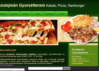 Szulejmán Gyorsétterem Kebab, Pizza, Hamburger - Kőszeg